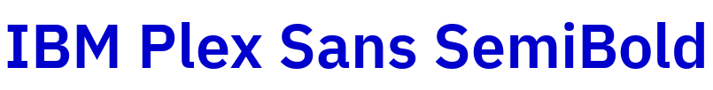 IBM Plex Sans SemiBold フォント